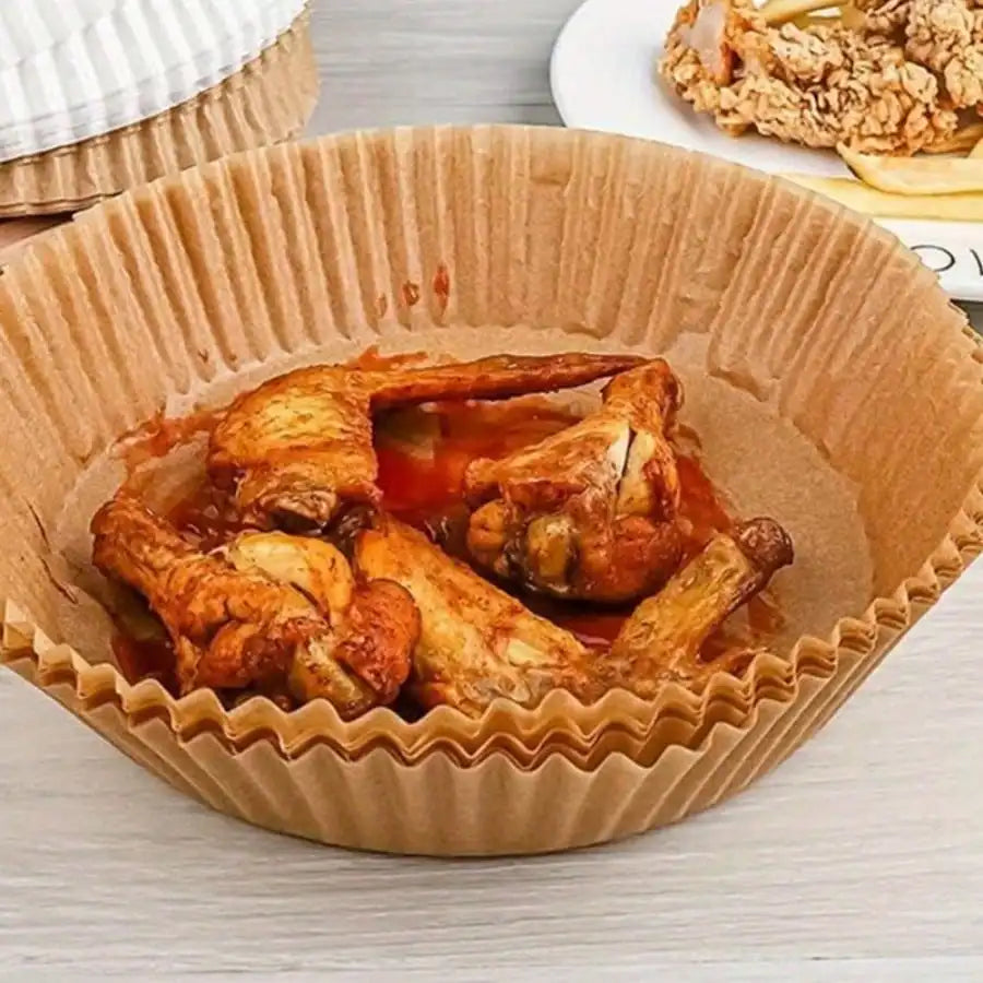 50/100Pcs Air Fryer Disposable Paper Non-Stick Airfryer Baking Papers Round Air-Fryer Paper Liners Paper Kitchen Accessories