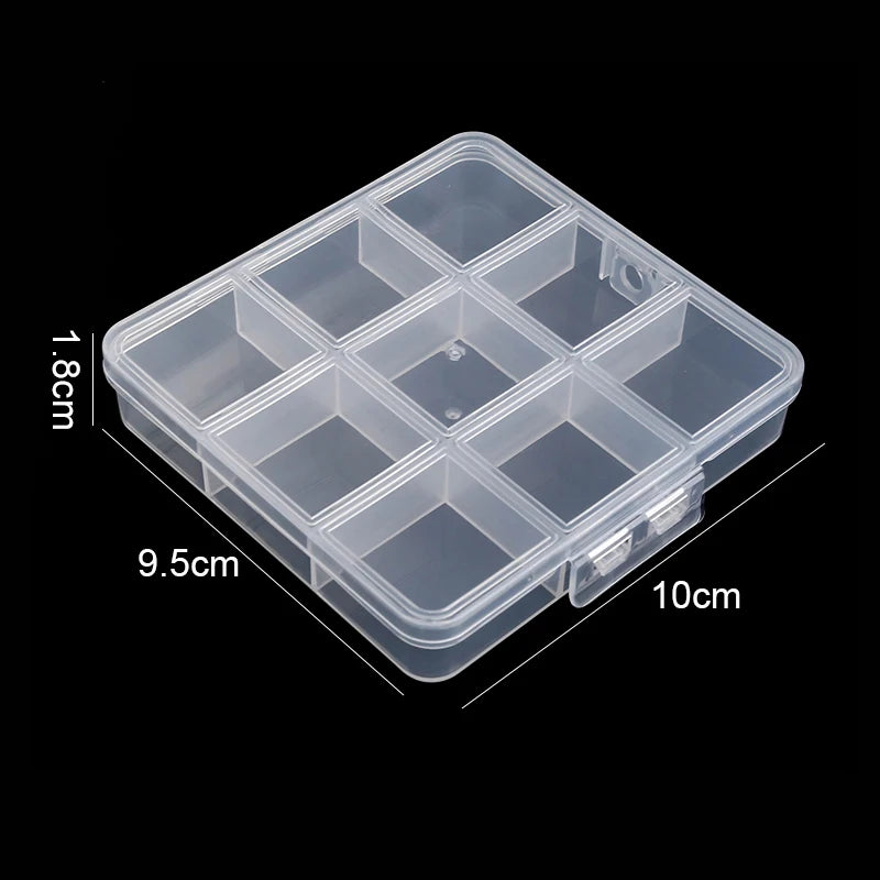 15 24 28 Grid Transparent Fixed With Slot Beaded Anti-string Grid Plastic Storage Box Jewelry Classification Parts Division Box